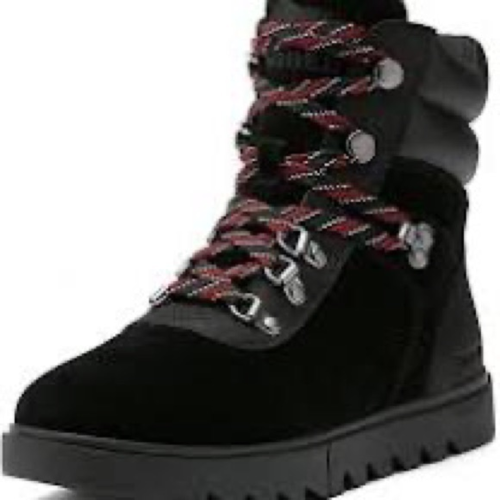 Sorel Black Winter Boots with Red Accents